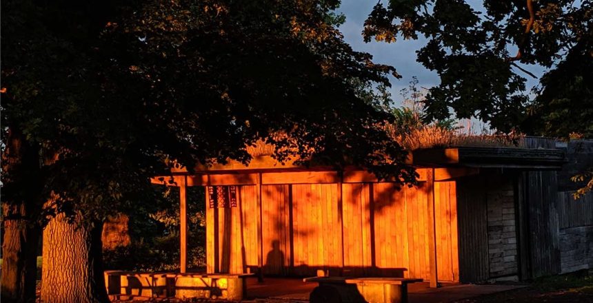 cafe at sunset