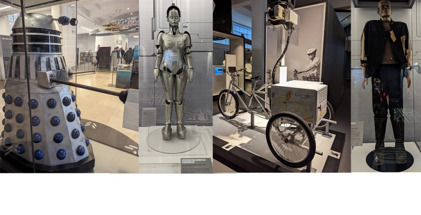Four cyborg exhibits from the Science Museum