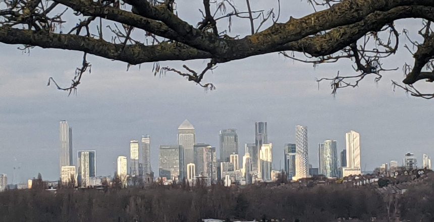 Canary Wharf from South London